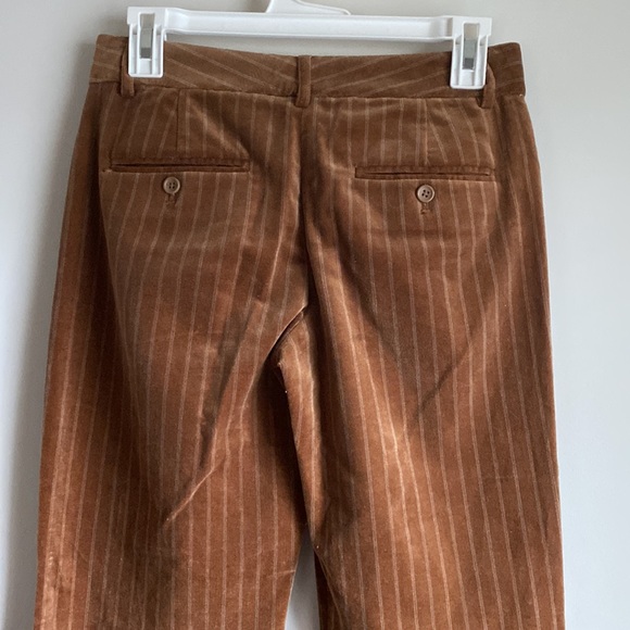 Velvet Pinstripe Wide Leg Pants - Picture 6 of 10